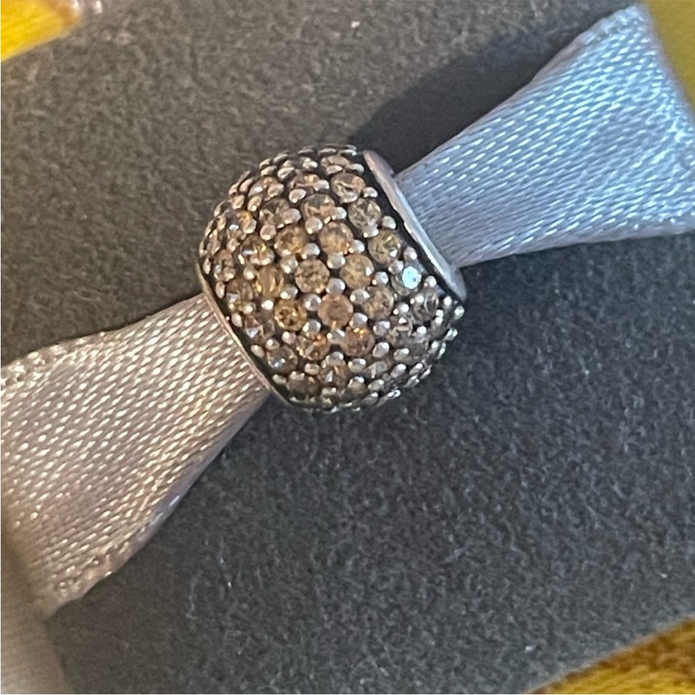 Pandora champagne pave spacer charm
